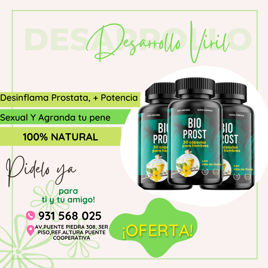 BIO PROST ORIGINAL CURA PRÓSTATA POTENCIA DESARROLLO VIRIL INF931568025